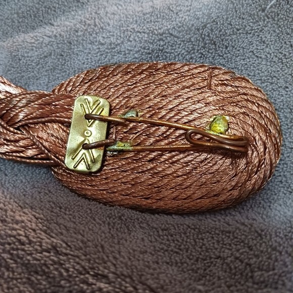 Stelios Belt Metallic Wire Braided Oval Buckle Copper Wire  display picture 1