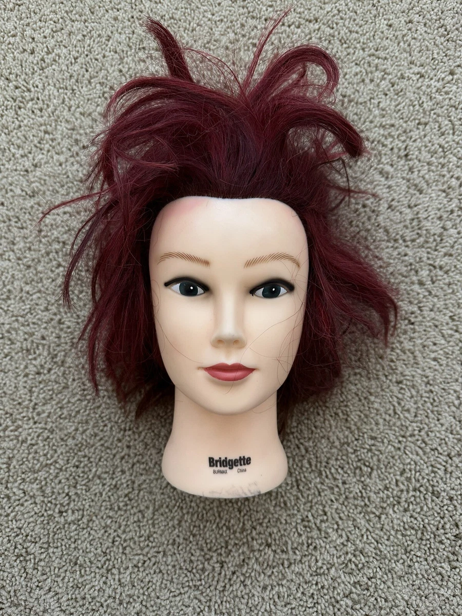 Burmax “Brigette” Cosmetology Hair Styling Mannequin Head Red Brown Short  Hair