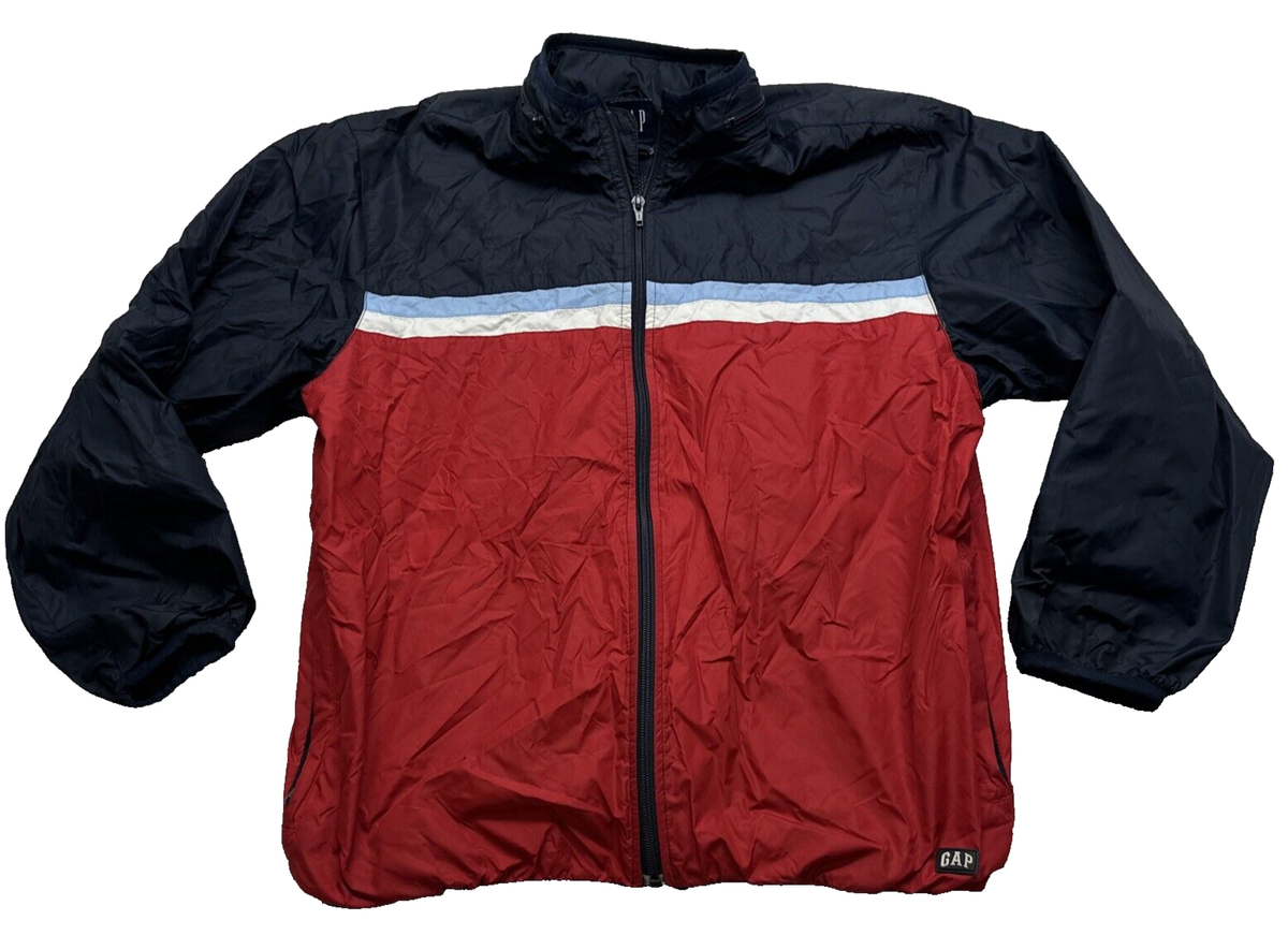 ジャケット・アウター ATTICUS TORRES old gap military jacket Vintage Gap Boys Red White Blue Windbreaker Jacket Full Zip
