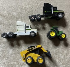 John Deere Toys Tractor Skid Steer Ertl and Deere brands lot with Hauler Trucks