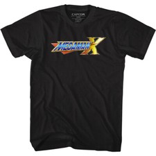 Mega Man X Capcom Video Game Logo Men's T Shirt Gamer Merch