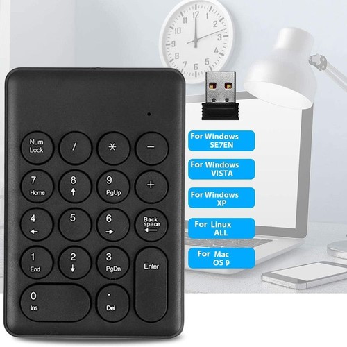 Notebook Tablets 18 Keys Numpad Numeric Keypad Digital Keyboard 2.4G Wireless - Picture 2 of 13