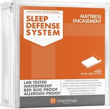 HOSPITOLOGY PRODUCTS Mattress Encasement - Zippered Bed Bug Dust Mite Proof H...