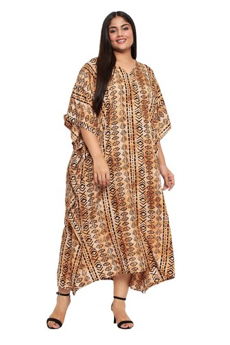 Women Kaftan Plus Size Hippie Boho Dress Kimono Long Maxi Summer Beach Sundress - 第 59/122 張圖片