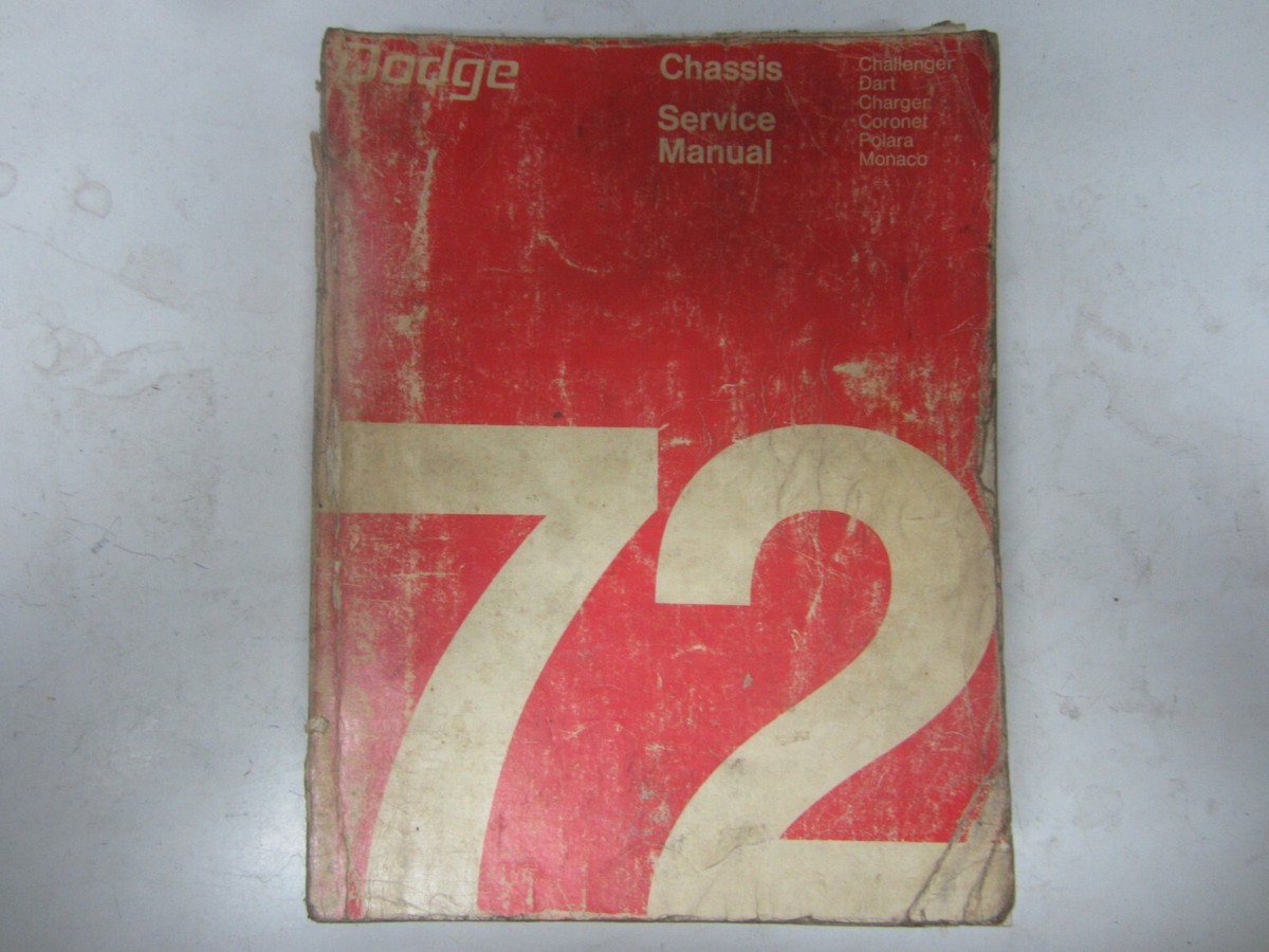 1972 Dodge Challenger Dart Charger Coronet Polara Monaco Chassis Service Manual-1303052
