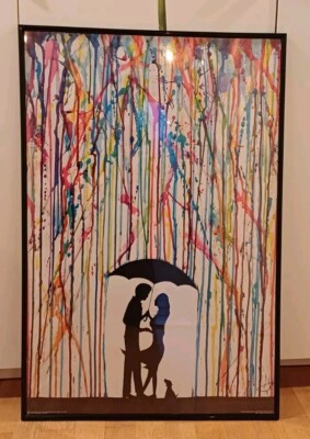 Marc Allante Raining Colour mit Kunststoff-Rahmen 92 X 62