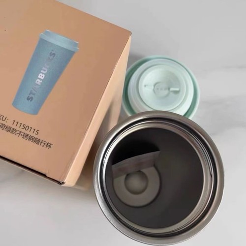 Starbucks Summer Mint Green Small Fresh Portable Stainless Steel Carry-On Mug - Bild 9 von 10