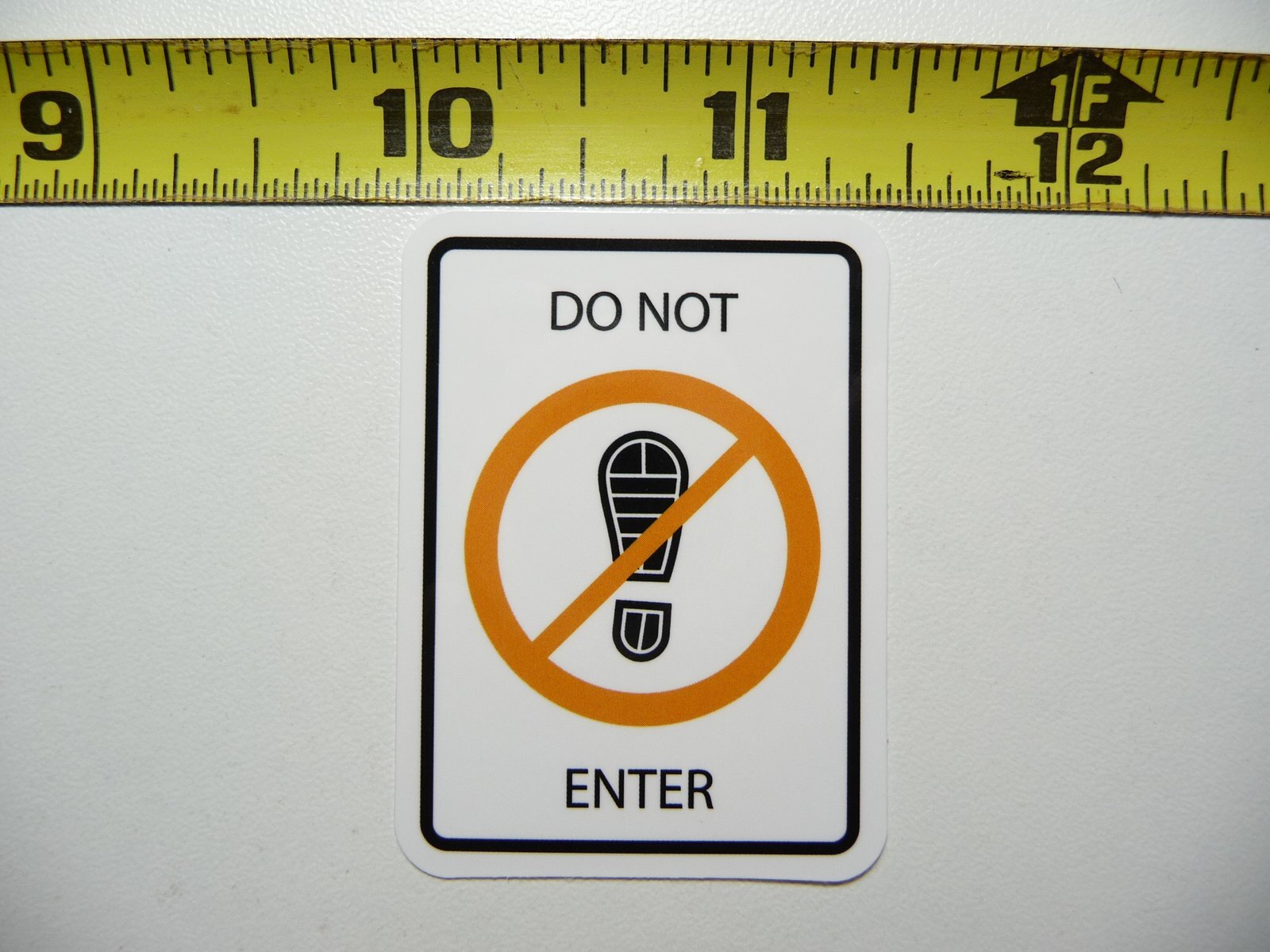 DO NOT ENTER SHOE PRINT STICKER DECAL FUNNY JOKE GAG PRANK FUN