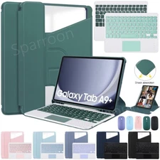 For Samsung Galaxy Tab S9 FE S6 Lite A9+ A8 Case Cover Keyboard W/Touchpad Mouse