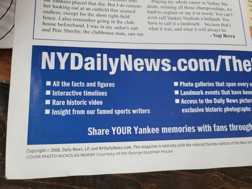 Yankee Stadium History Daily News Publication Unique/Vintage!! - Picture 5 of 12