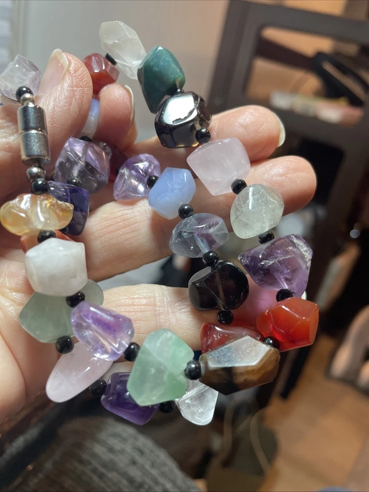 Collar piedra natural multicristal Foto 3 de 3