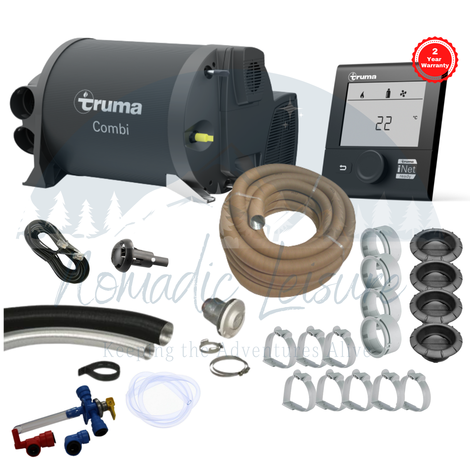 TRUMA 4E COMBI SPACE & WATER HEATER COMPLETE KIT CARAVAN MOTORHOME