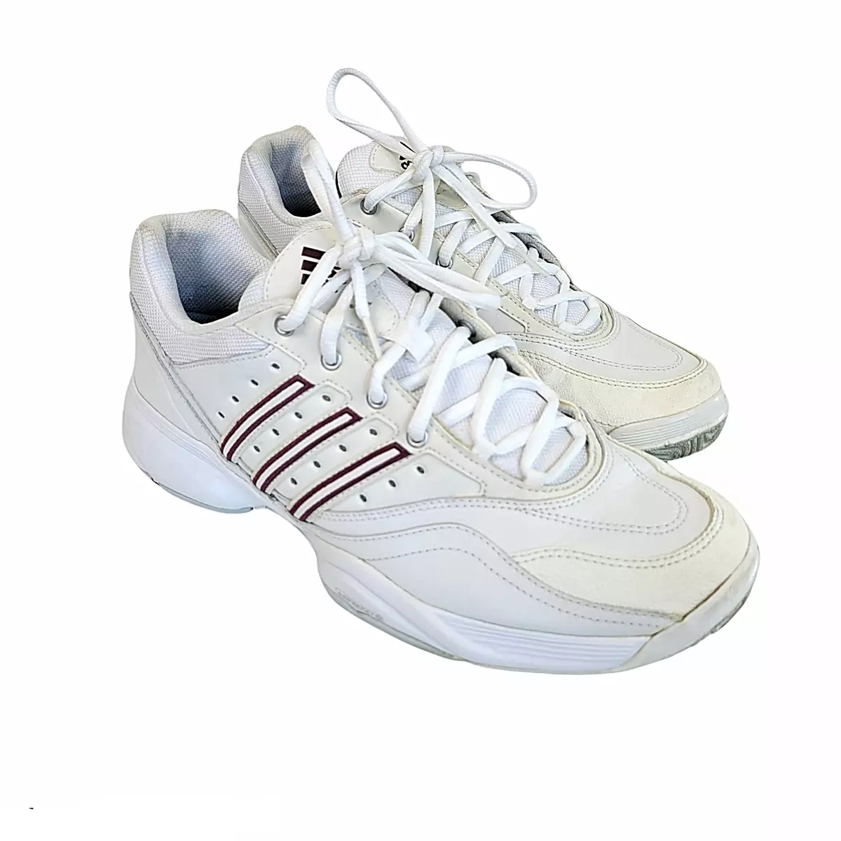 Adidas Mens Adiprene 779001 White Brown Running Shoes Lace Up Low Top Size 9.5