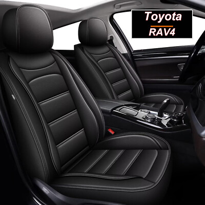 Car 5-Seat Cover Pad For Toyota RAV4 2013-2018 Faux Leather Cushion Pad Full Set