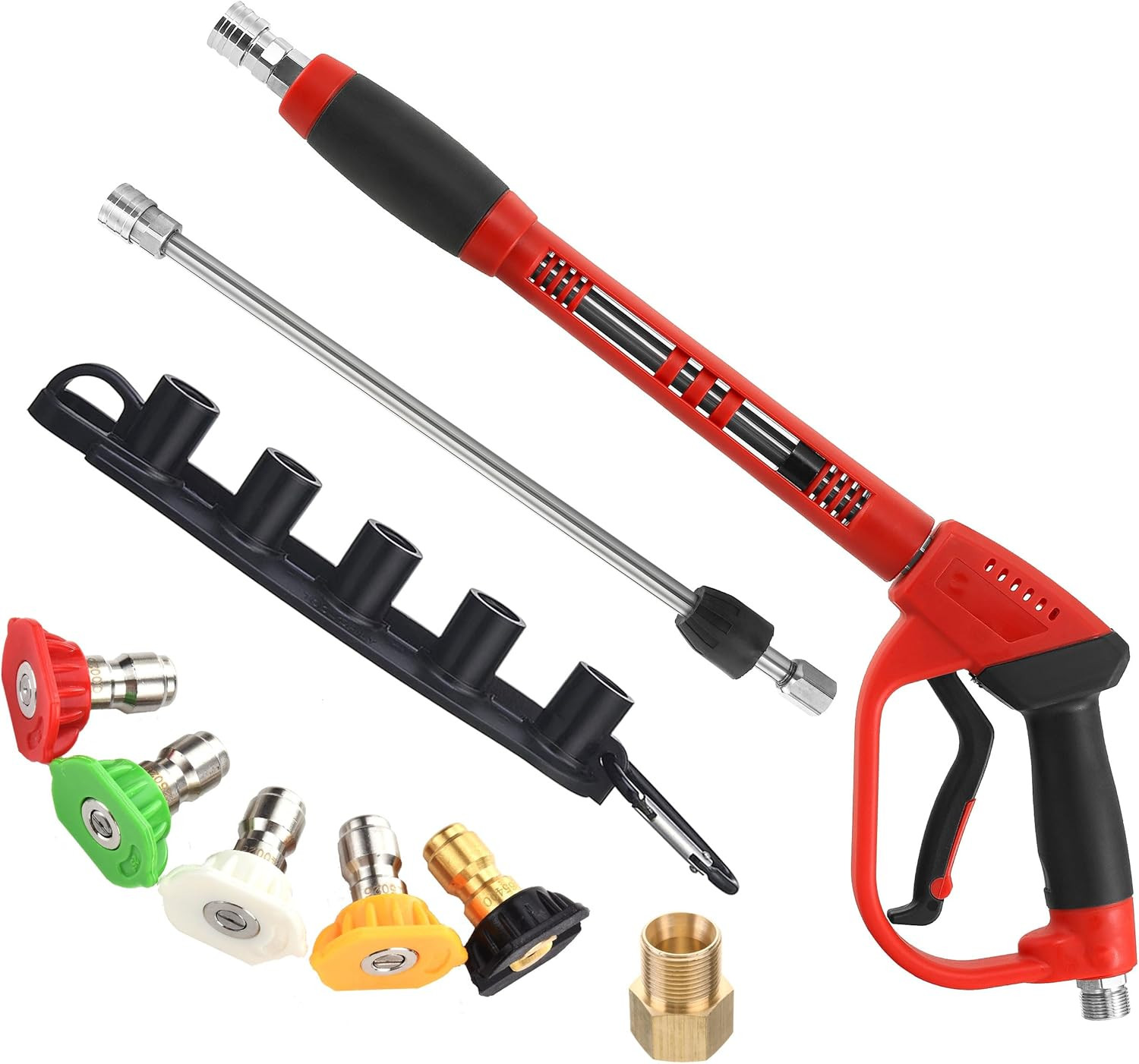 Deluxe Pressure Washer Gun, with Replacement Wand Extension,