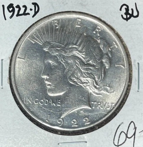 1922-D PEACE SILVER DOLLAR - BU ~BEAUTIFUL COIN~