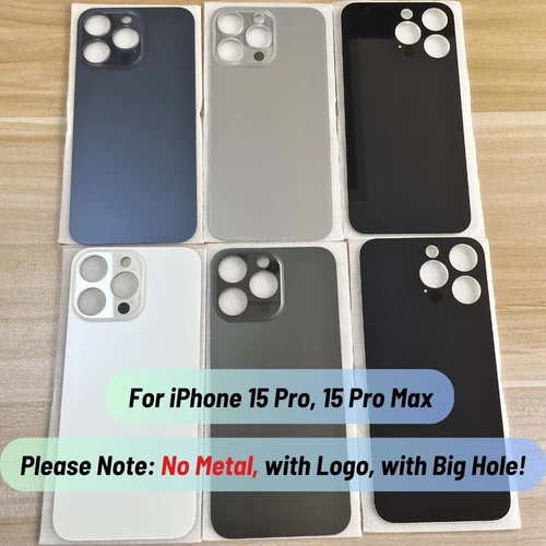 Back Glass replacement Big hole For iPhone 11 12 13 14 15 Pro Max Rear Cover Lot - Picture 11 of 14