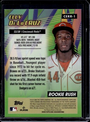2024 Topps Chrome All Etch Rookie Rush #CERR1 Elly De La Cruz RC