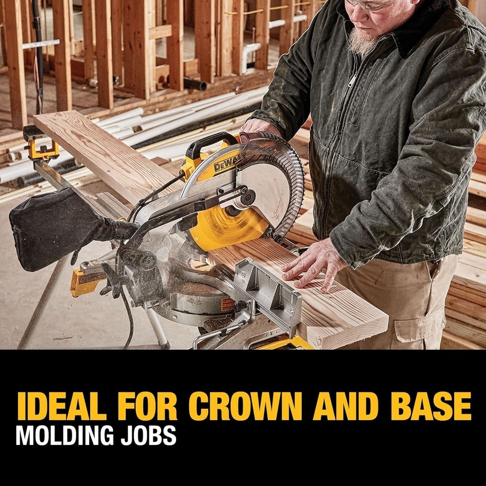 DEWALT 12Inch Miter Saw, 15Amp, Single Bevel, Compound (DWS715) eBay