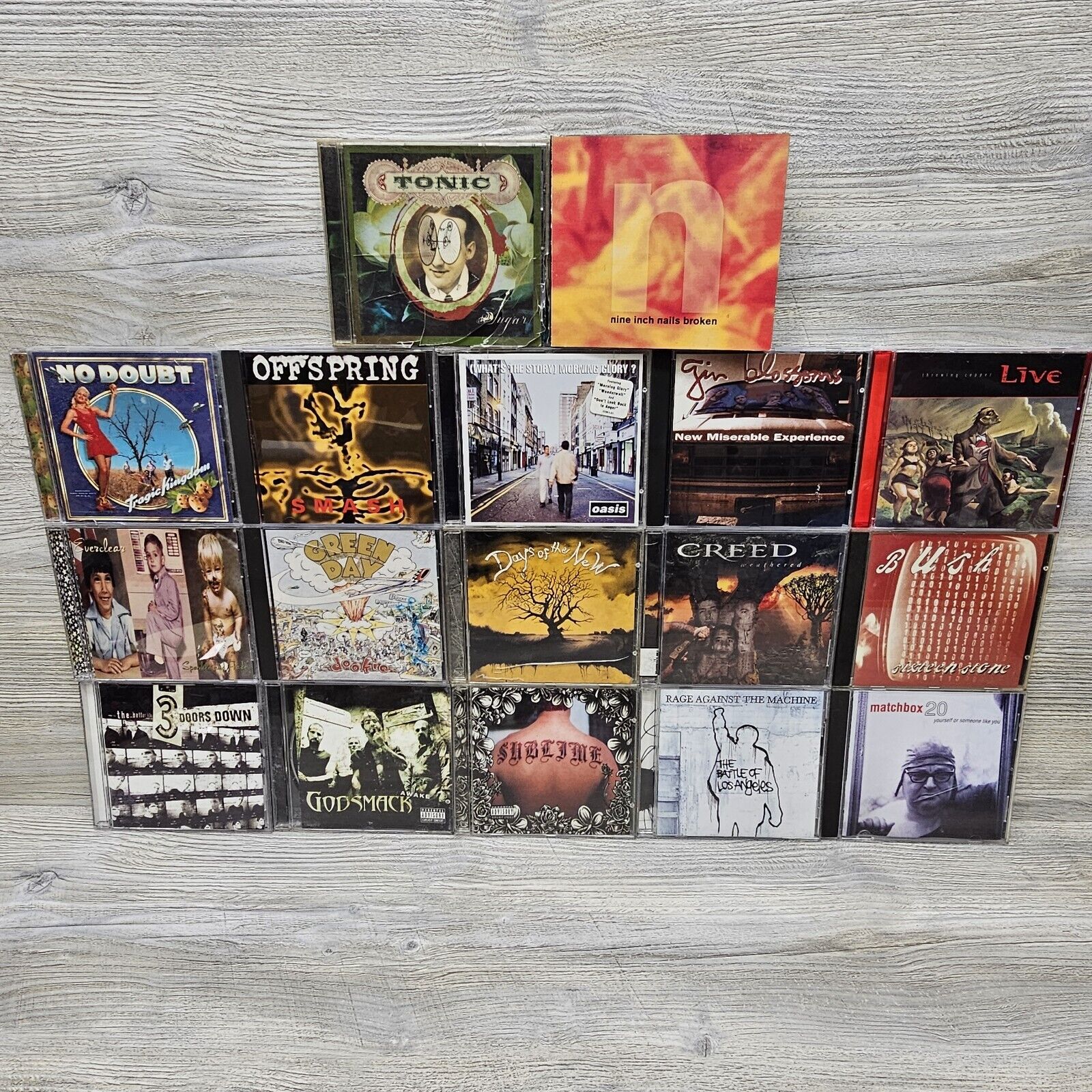 Alternative Rock Music CD Lot Of 17 Creed Oasis Offspring 3 Doors Down Green Day