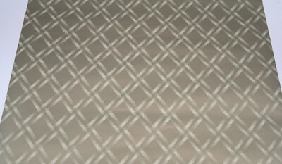 York Wallpaper Dbl Roll Matte Pewter White Diamond Lattice Elegant Contemporary
