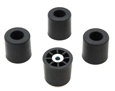 4 LARGE #1  ROUND RUBBER FEET  1.375 H X 1.375 D  AMPS, RADIO CASES - FREE S&H