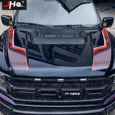 Hood Stripes With Pinstripes Vinyl Graphics Decals For 2022 Ford F-150 Raptor