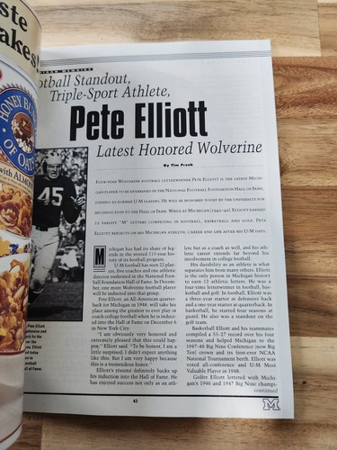 1994 UNIVERSITY OF MICHIGAN VS PENN STATE FOOTBALL PROGRAM - Picture 5 of 7