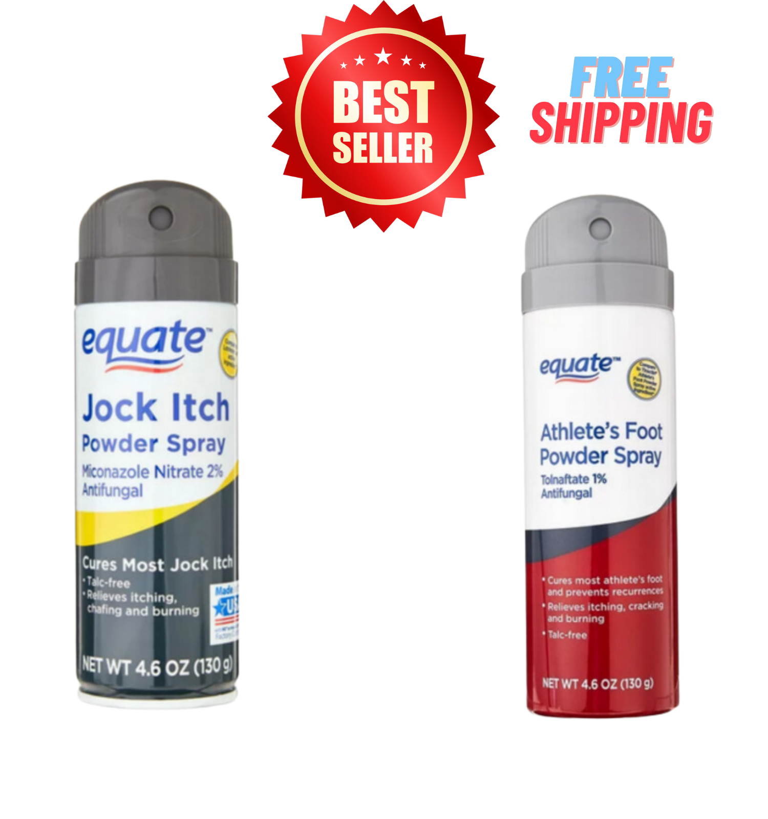 Equate Jock Itch Relief Powder Spray Antifungal, 4.6 oz.Select Your