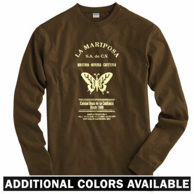 Youth La Mariposa Long Sleeve T-shirt LS Butterfly Vintage Queretaro MX Men