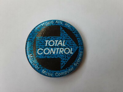 Vintage Pinback Button 1'' - ''Total Control Modular Music Computer Systems''