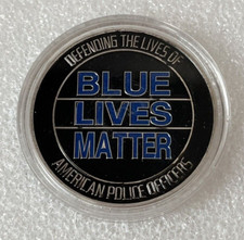 Challenge Coin Blue Lives Matter Defending the Lives of American Police Officers