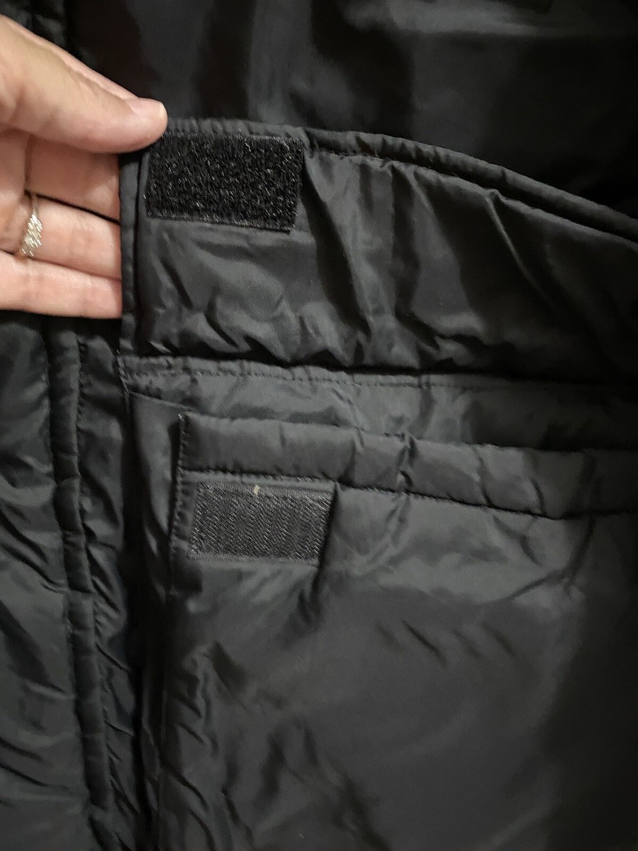 Vtg 90s Men's Polo Sport Reversible Down Full Zip Coat Black And