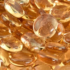 Champagne - Fire Glass Beads for Indoor and Outdoor Fire Pits or Fireplace
