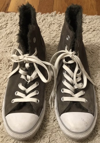grey fur lined converse