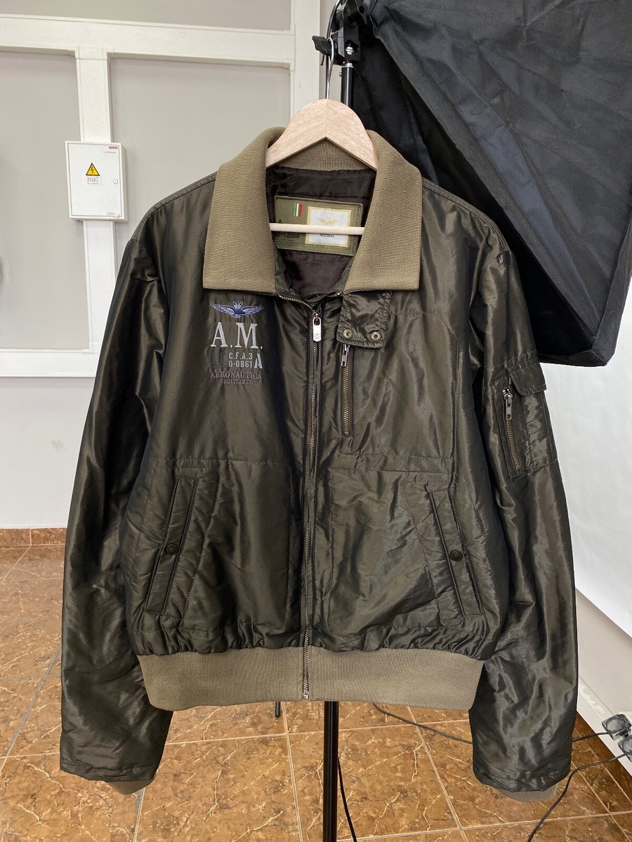🇺🇸 Vintage Aeronautica Militare Aviation Bomber Patchwork Y2K