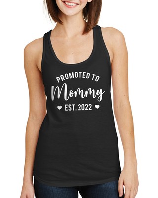 Promoted to Mommy 2022 Women's Racerback Tank Top First Time Mom