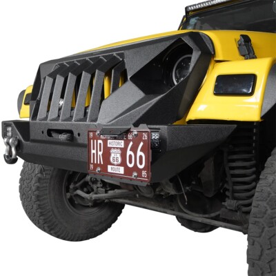 License Plate Holder Bracket With LED Light For Jeep Wrangler TJ JK JL - Front/Rear, Black Steel 3 thumbnail image