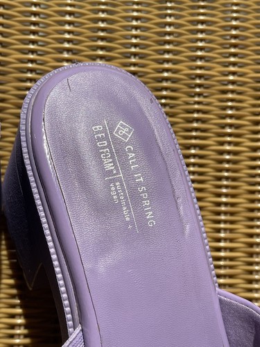 Call it Spring Womens Shoes Cutie Platform Mule Light Purple Barbie 9.5 Chunky - Picture 6 of 10
