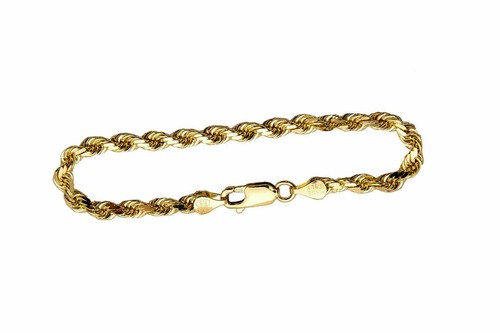 10k Yellow Gold Men Women 4mm D/Cut 