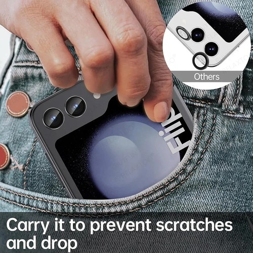Camera Lens Protector For Samsung Galaxy Z Flip 6 5 Metal Ring Cover Glass - 第 7/20 張圖片