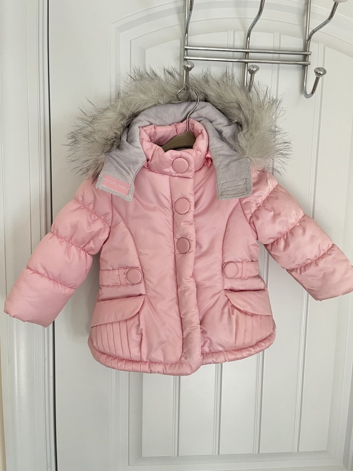 London Fog Toddler Puffer Jacket with Detachable Hood for 18 Months-image