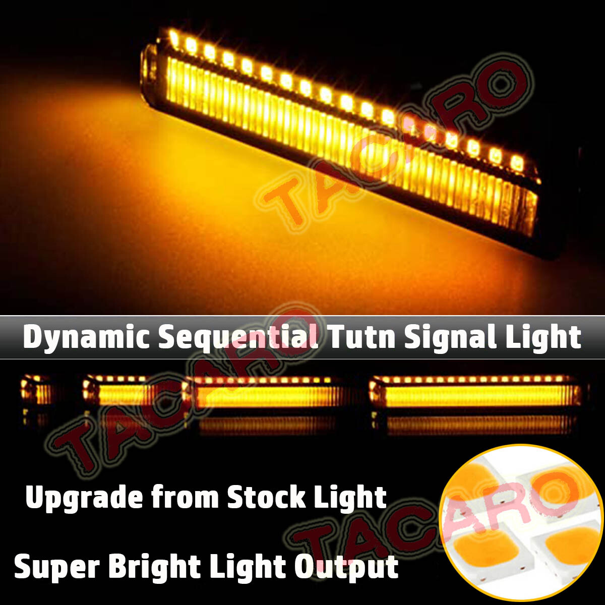 2pcs LED Under Side Mirror Turn Signal Light Kit Indicator for Ford F