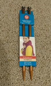 Boye 10" (25.4 cm) Anodized Aluminium Knitting Needles Size US 13 (9mm)