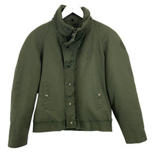 Vintage Official R R Uniforms Green Bomber Jacket Men's Size S With Zipped Vest