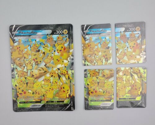 Pokemon TCG 2021 Pikachu V-Union set of 4 with Jumbo Card SWSH139 - SWSH142 - Picture 1 of 2