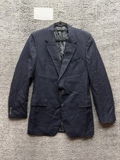 Vintage Christian Dior Pinstripe Tailored Blazer Jacket Black Mens Size M/L