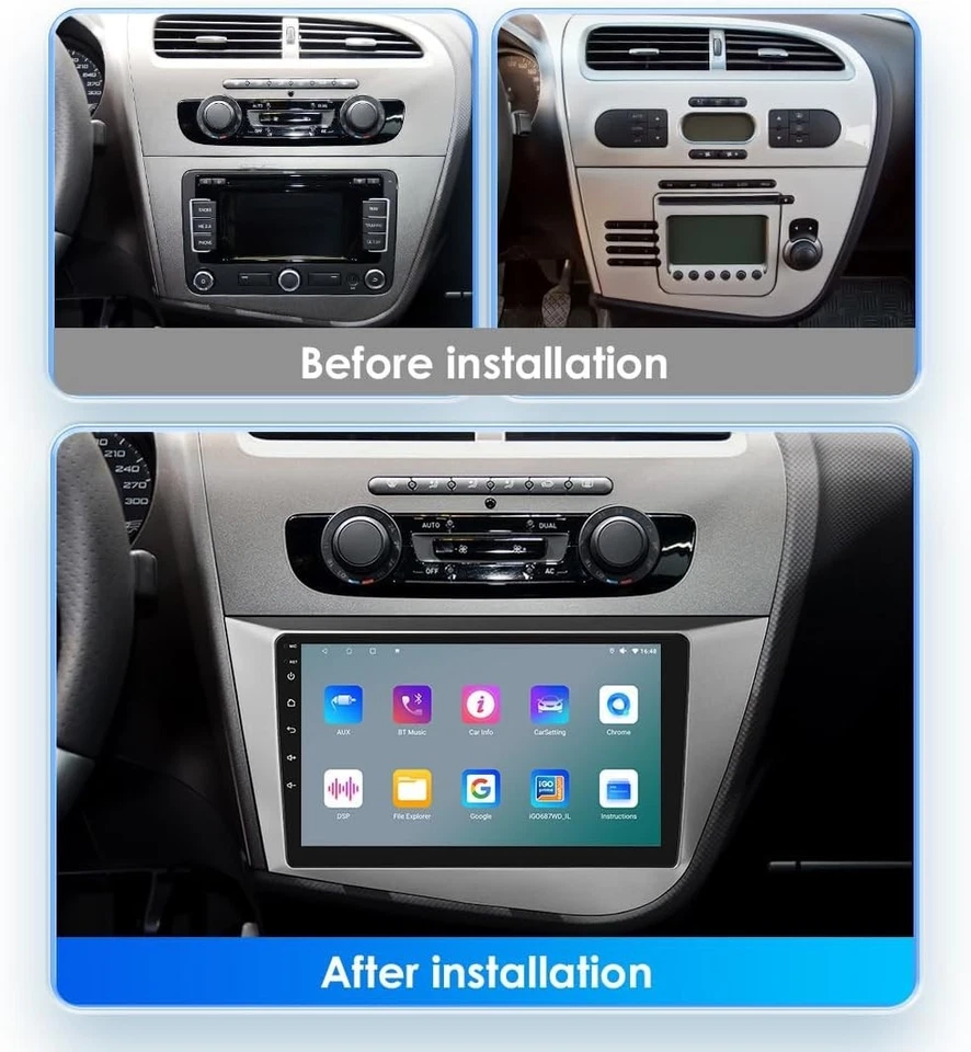 Ossuret Autoradio Seat Leon MK2 2005–2012 · 9" Android 13 CarPlay · GPS · 2+32GB - Bild 3 von 4