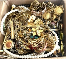 3 Pounds 3 Lbs Old Unsearched Jewelry Lot VTG & Now Junk & Wear & Resell Tangled