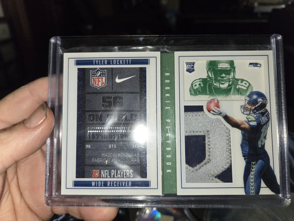 Panini Playbook 2015 - Folleto de novatos Tyler Lockett #3/5 etiqueta de lavandería Foto 2 de 4